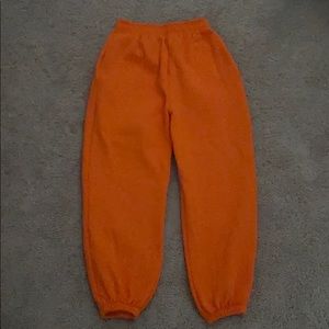 orange sweatpants